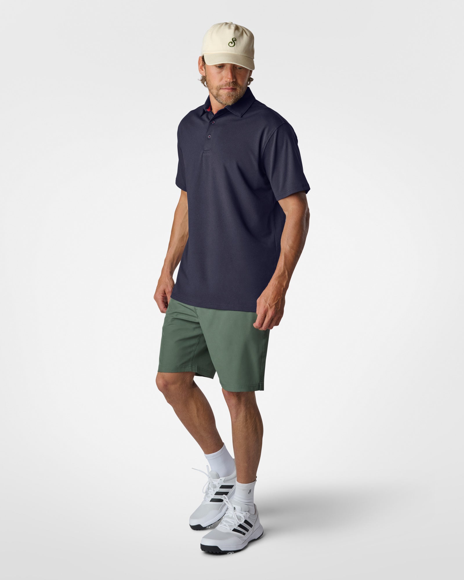 Luxeloom SS Performance Polo Shirt Navy Polos The Sauce Basics