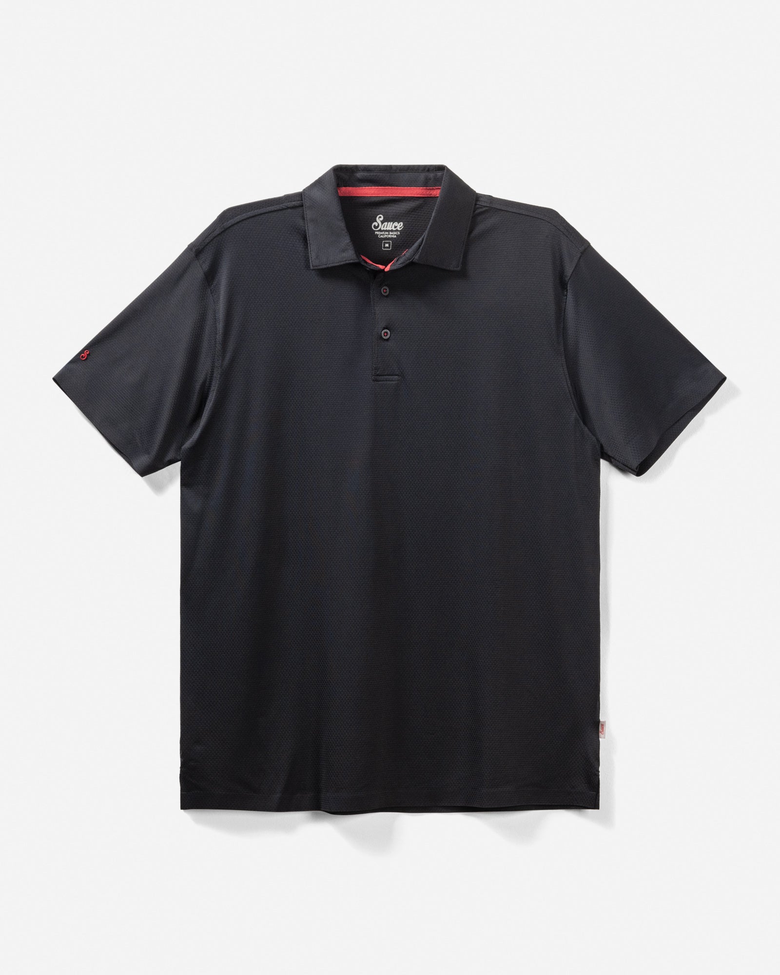 AIRlite SS Performance Polo Black Polos The Sauce Basics