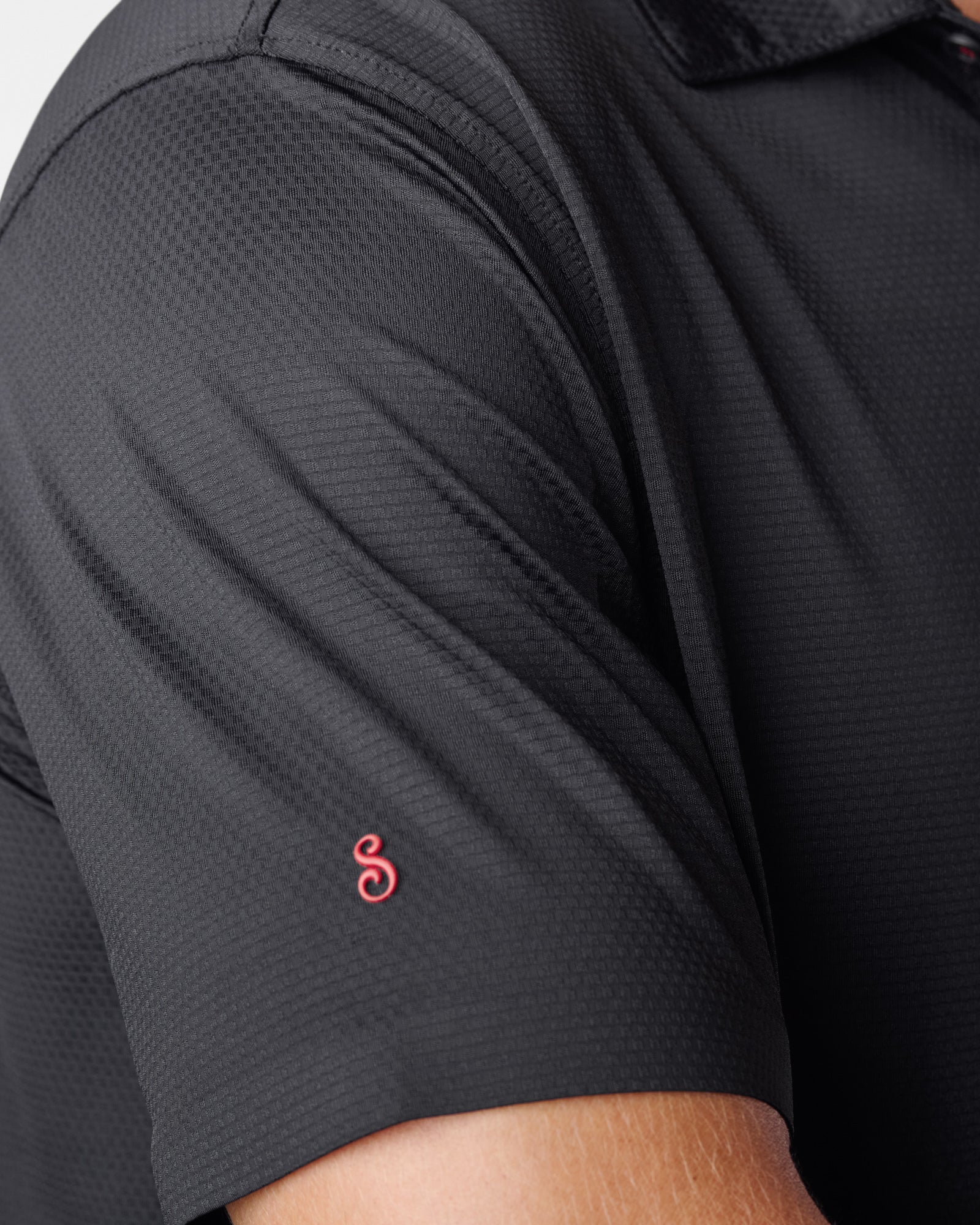 AIRlite SS Performance Polo Black Polos The Sauce Basics