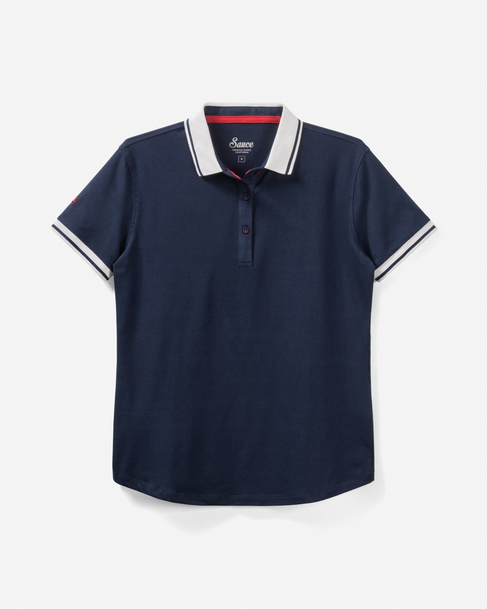 Womens Performance Polo Navy Polos The Sauce Basics