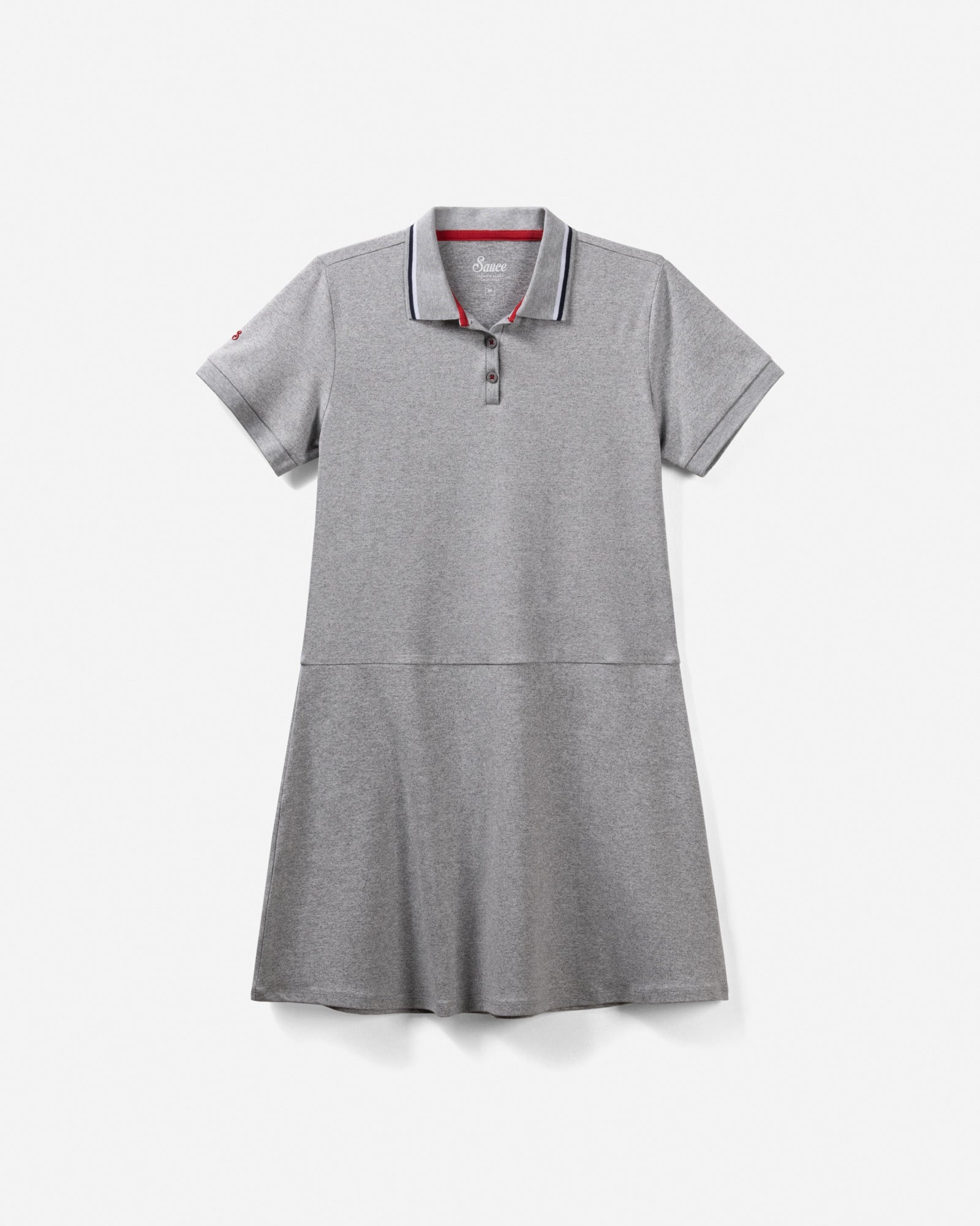 Performance Polo Dress Heather Grey Dresses The Sauce Basics