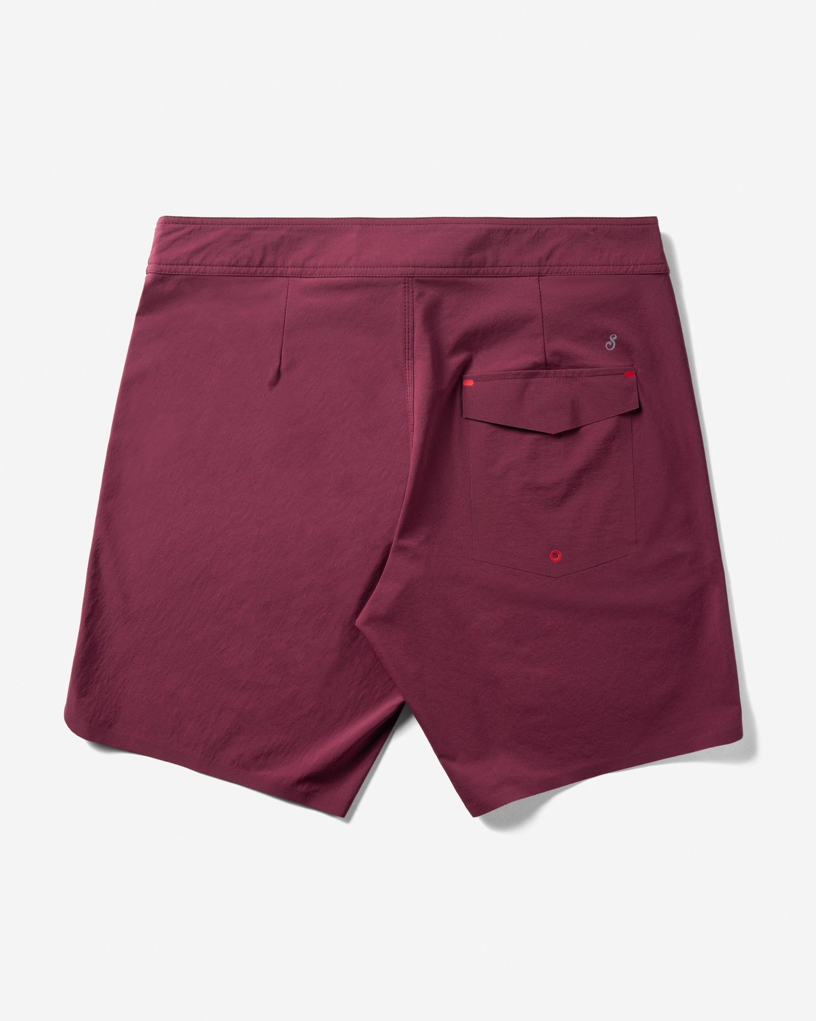 Shore Premium Surf Trunk Maroon Trunks The Sauce Basics