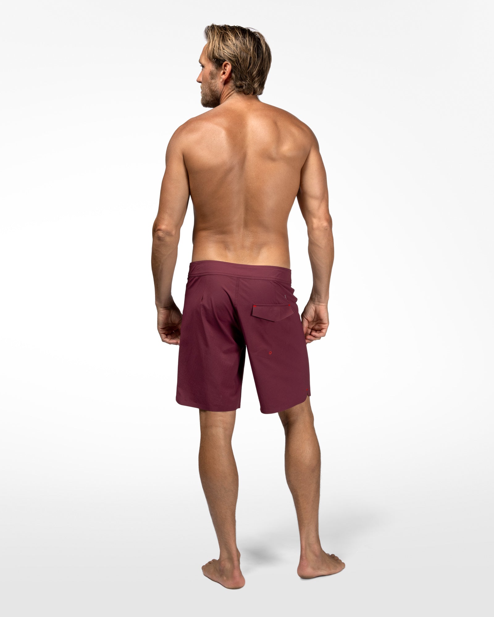 Shore Premium Surf Trunk Maroon Trunks The Sauce Basics