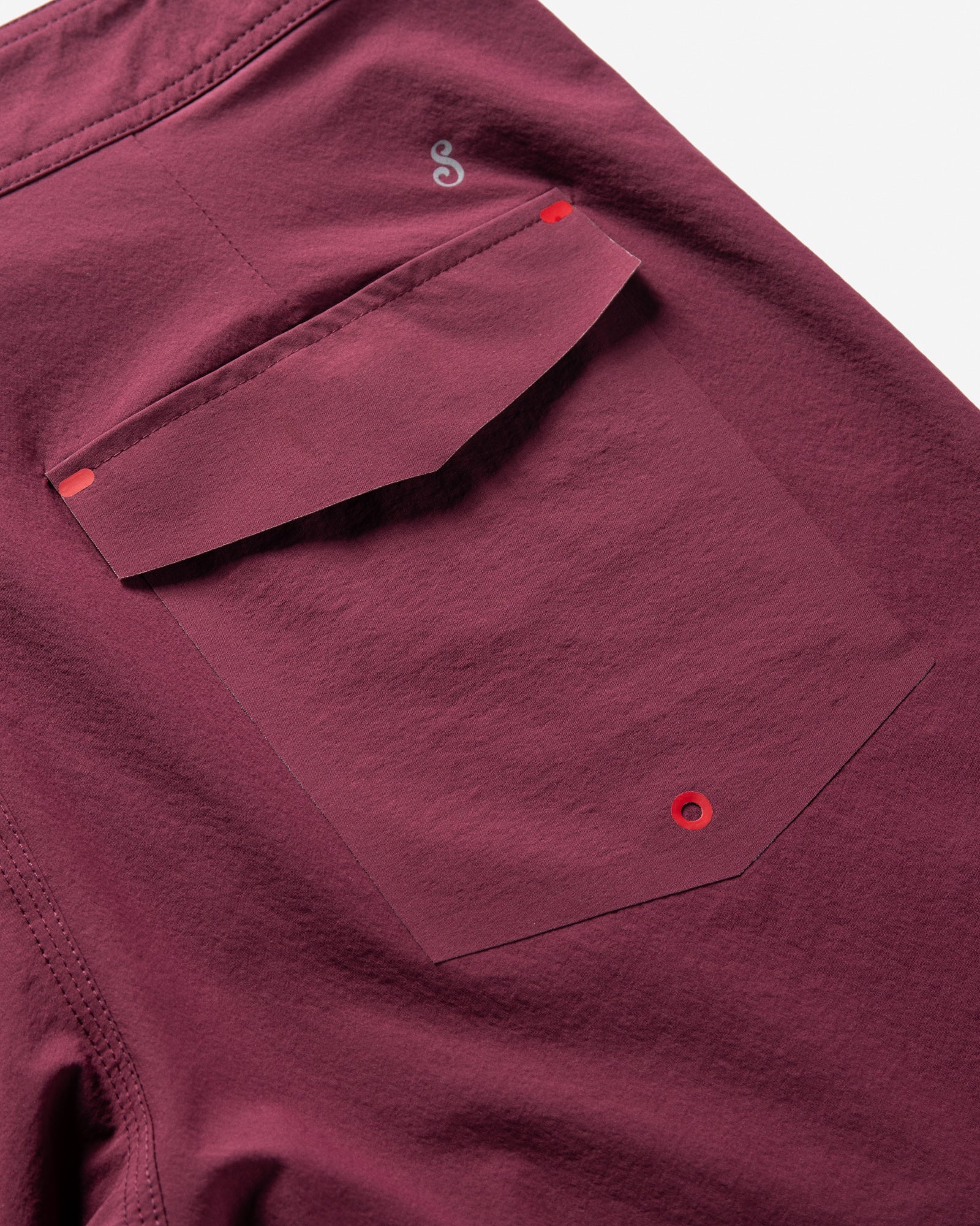 Shore Premium Surf Trunk Maroon Trunks The Sauce Basics