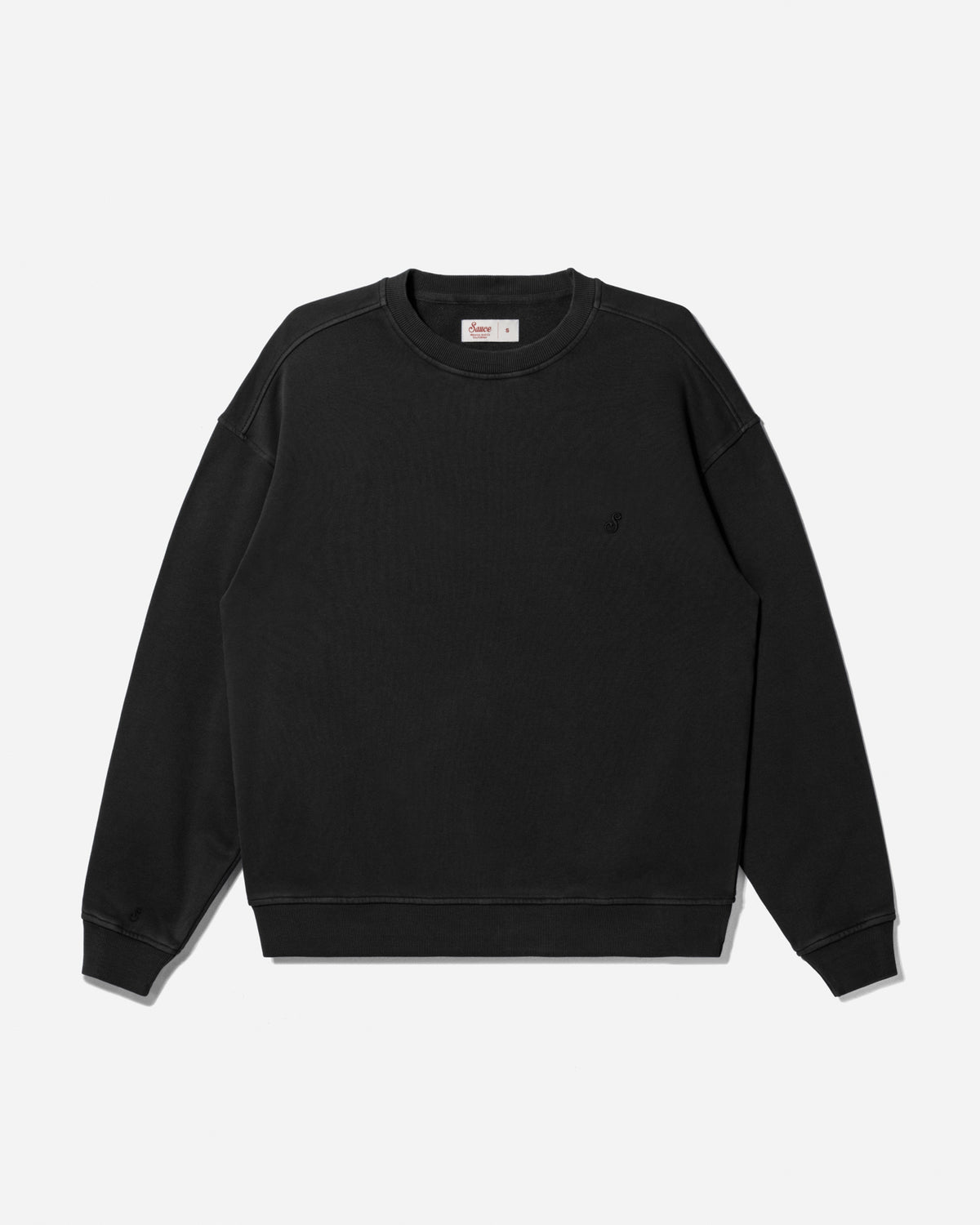 Sauce Sport Unisex Crew Sweater Washed Black
